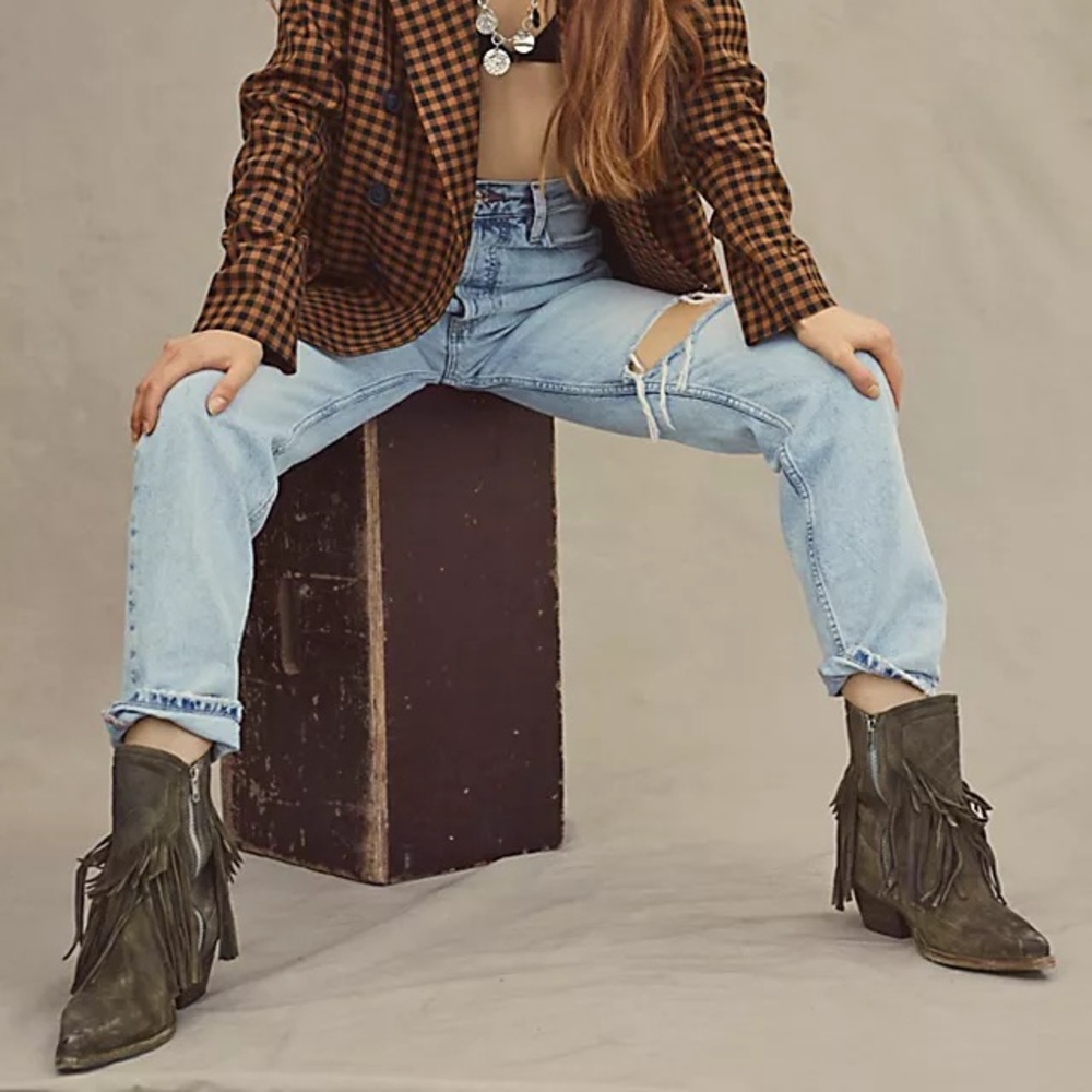 Free People Lawless Fringe Western Boots